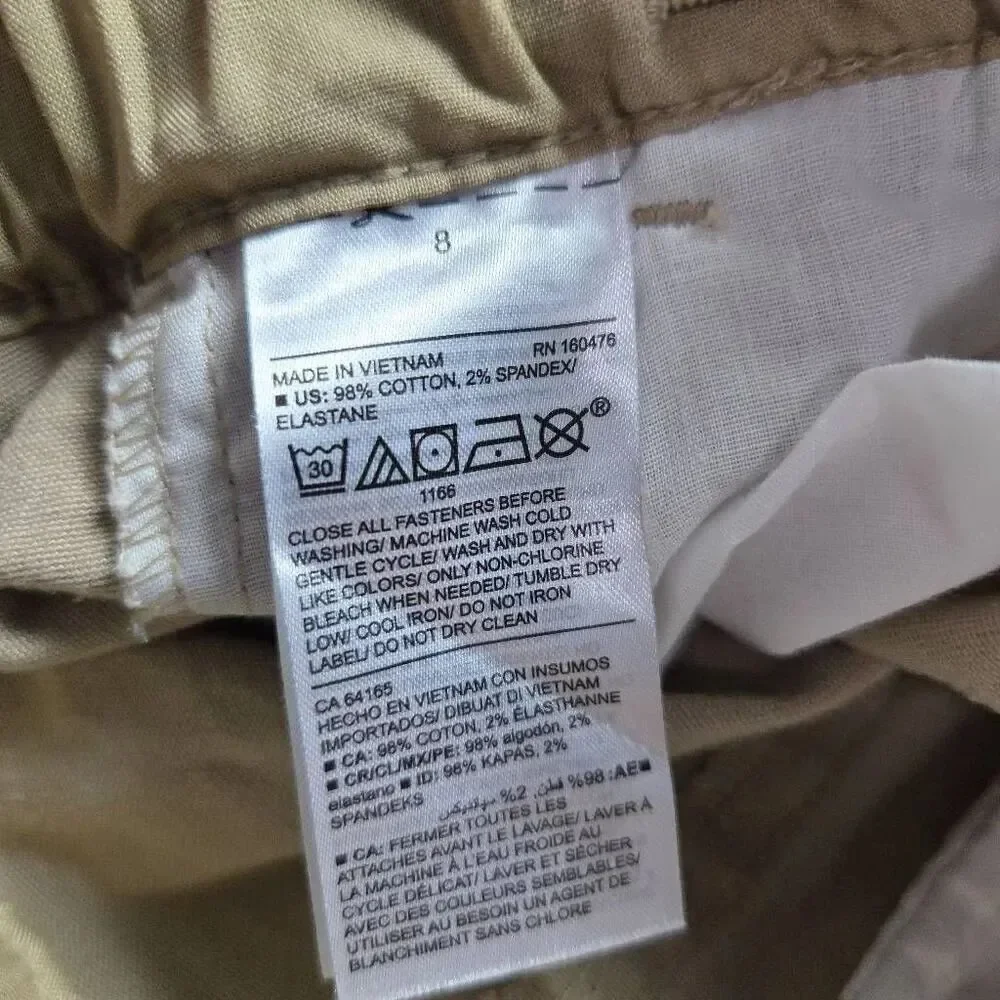Old Navy khaki uniform pants 8 unisex